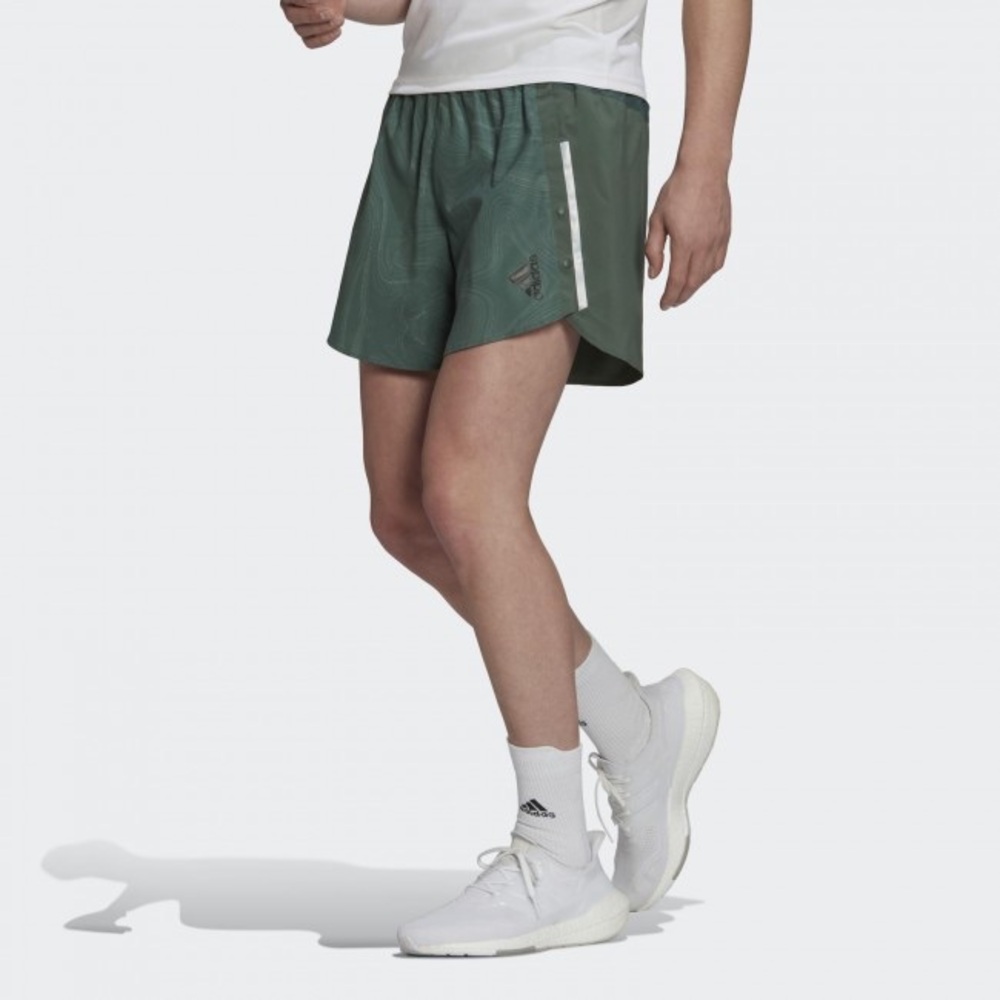 ADIDAS MENS 7” SNAP SIDE RUNNING SHORTS